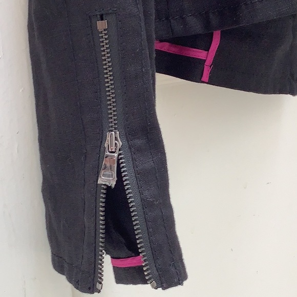 Ann Taylor Black Linen Size 6 jacket - Picture 5 of 6